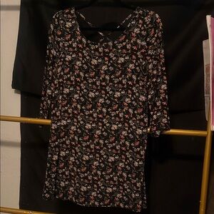 Forever 21 Black Floral Mini Dress